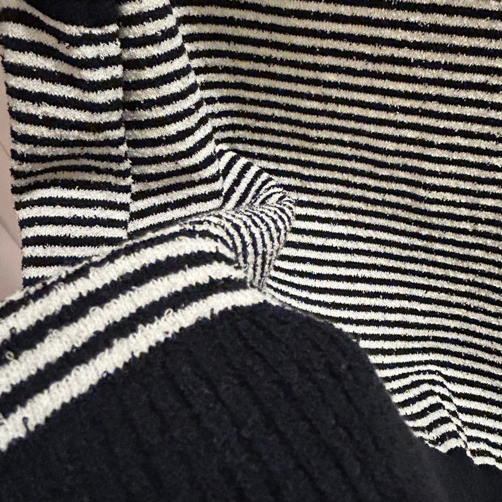 Striped Knit Navy Blue Stripe Nautica Terry Beach Cloth Size XL - Picture 9 of 11